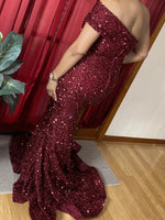 Rae Sequins One-Shoulder Gown